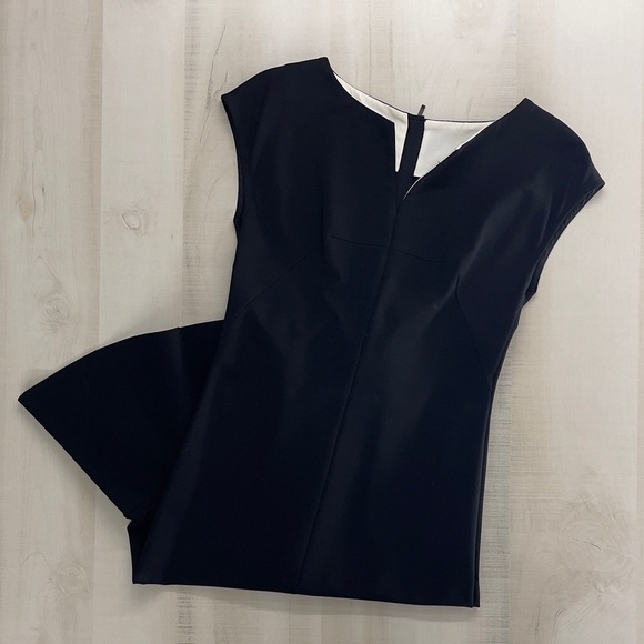 ESCADA Dakota F/W 2014 5014377 black fitted sexy tulip ruffle dress work career - Picture 4 of 11